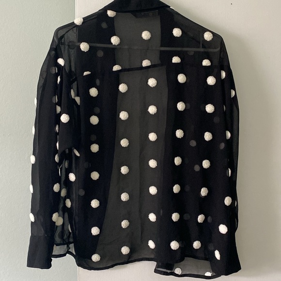ZARA Blouse. Sz XS fits like a small. Black. Sheer. Like new. - Picture 7 of 7
